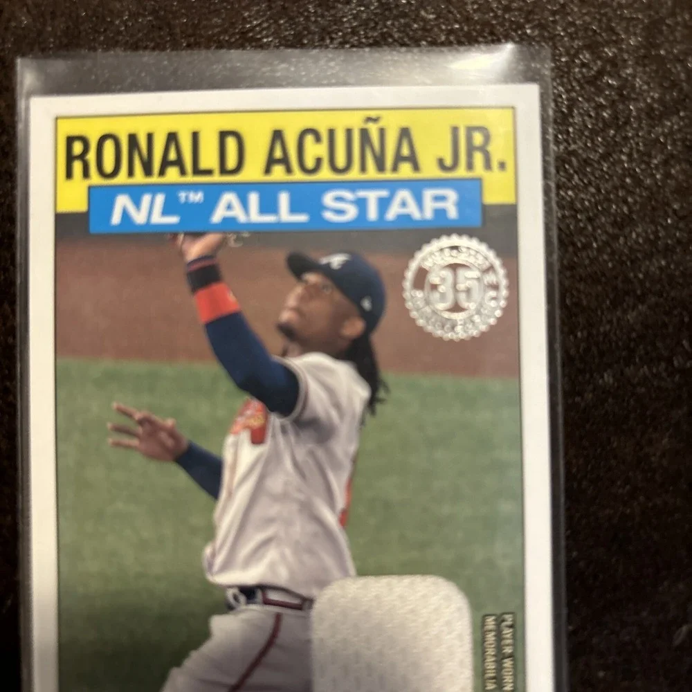 Ronald Acuna Jr Game Worn Patch Trading Card‎